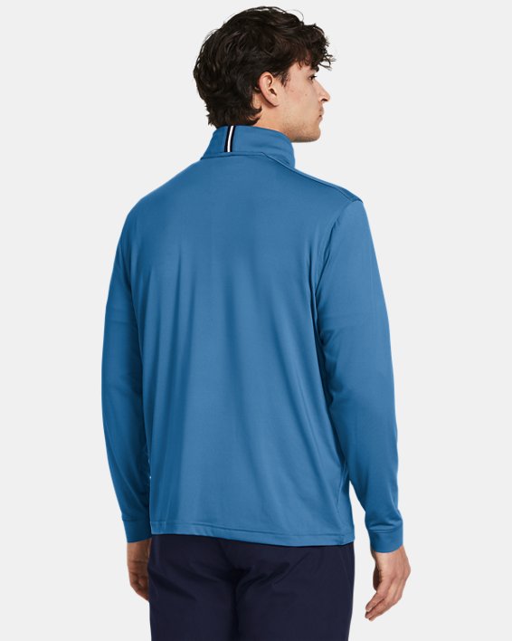 Camiseta con cremallera de ¼ UA Playoff para hombre, Blue, pdpMainDesktop image number 1